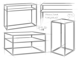 Stół kawowy TENSIO 2 FLOOR METAL 50 - czarny small 5