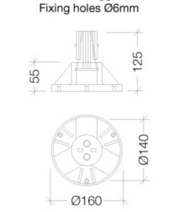 Podstawa montażowa z klipsem czarna do montażu słupka 125,140,160 mm small 1