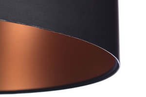 Lampa wisząca czarno miedziana LEXIE E27 60W latex, satyna small 1
