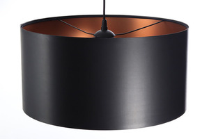Lampa wisząca czarno miedziana LEXIE E27 60W latex, satyna small 3