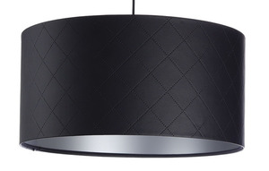 Lampa pikowana Leather E27 60W walec czerń srebro 6 Lampa pikowana Leather E27 60W walec czerń srebro small 6