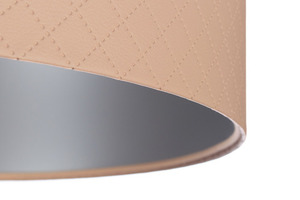 Lampa wisząca do sypialni Leather E27 60W pikowana łososiowy srebro 1 Lampa wisząca do sypialni Leather E27 60W pikowana łososiowy srebro small 1