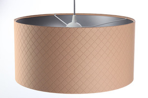 Lampa wisząca do sypialni Leather E27 60W pikowana łososiowy srebro 3 Lampa wisząca do sypialni Leather E27 60W pikowana łososiowy srebro small 3