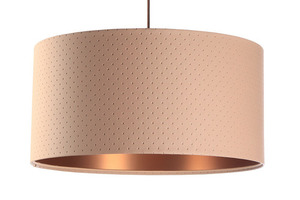 Lampa wisząca z kloszem Leather E27 60W pikowana, łososiowy, miedziany 6 Lampa wisząca z kloszem Leather E27 60W pikowana, łososiowy, miedziany small 6