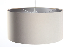 Nowoczesna lampa wisząca Leather E27 60W tapicerowana, kremowy, srebro 3 Nowoczesna lampa wisząca Leather E27 60W tapicerowana, kremowy, srebro small 3