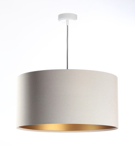 Lampa wisząca nad stół Leather E27 60W, beż, złoto 0 Lampa wisząca nad stół Leather E27 60W, beż, złoto small 0