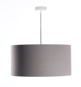 Lampa wisząca z kloszem Leather szary, złoto E27 60W small 2