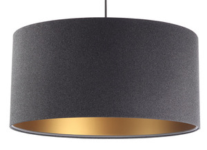 Żyrandol okrągły Leather ciemny szary złoty E27 60W small 8