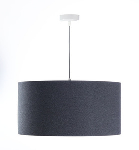 Lampa sufitowa wisząca do salonu Leather granatowy / srebrny E27 60W small 2