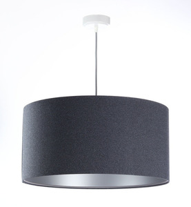 Lampa sufitowa wisząca do salonu Leather granatowy / srebrny E27 60W small 0