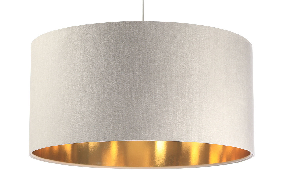 Obejrzyj Leather - lampa wisząca nad stół, tkanina aksamitna, kremowy / złoty E27 60W Leather - lampa wisząca nad stół, tkanina aksamitna, kremowy / złoty E27 60W