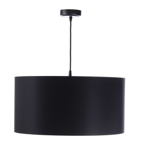 Czarna lampa wisząca Leather 60W E27 miedź, satyna small 2