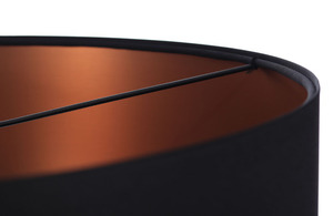 Czarna lampa wisząca Leather 60W E27 miedź, satyna small 4