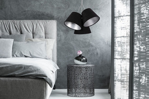 Lampa potrójna nad stół BUCKET E27 60W czarny / srebrny, z regulacją 1 Lampa potrójna nad stół BUCKET E27 60W czarny / srebrny, z regulacją small 1