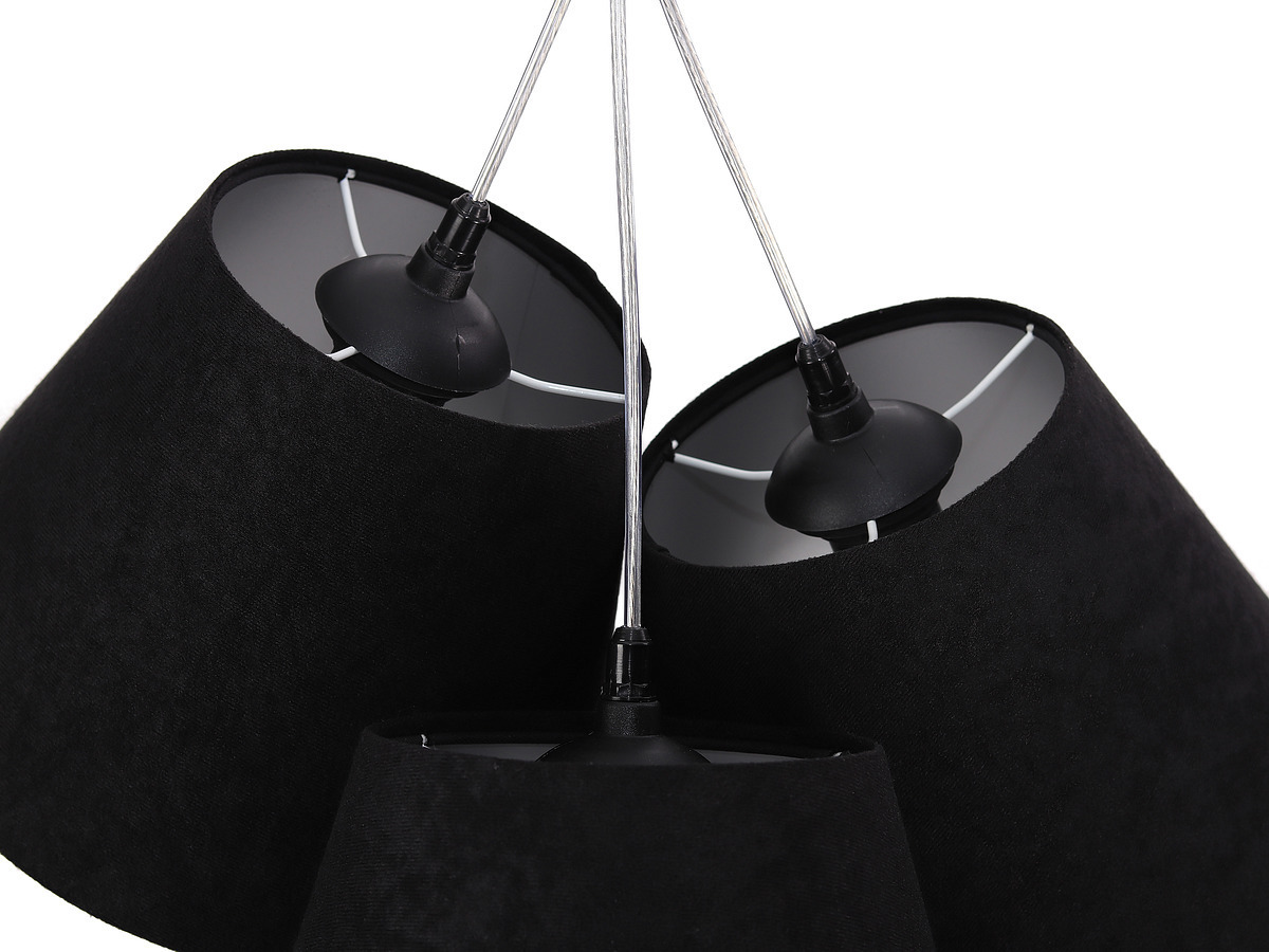 Wyświetl Lampa potrójna nad stół BUCKET E27 60W czarny / srebrny, z regulacją Lampa potrójna nad stół BUCKET E27 60W czarny / srebrny, z regulacją