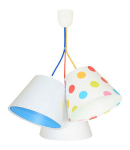 Lampa sufitowa do pokoju dziecięcego BUCKET E27 60W kolorowe kropki, biel small 0