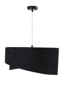 Lampa okrągła Elegance 60W E27 asymetryczna, welur, czarny / złoto small 2