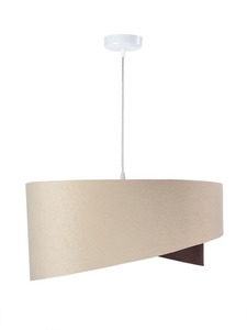 Wisząca lampa Elegance 60W E27 asymetryczna beż / brąz small 2