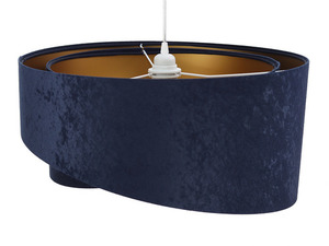 Lampa wisząca okrągła Elegance 60W E27 granat /złoto, welur 3 Lampa wisząca okrągła Elegance 60W E27 granat /złoto, welur small 3