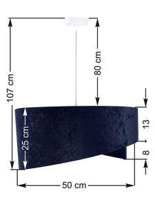 Lampa wisząca okrągła Elegance 60W E27 granat /złoto, welur 6 Lampa wisząca okrągła Elegance 60W E27 granat /złoto, welur small 6