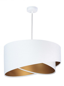 Lampa biała Elegance 60W E27 wisząca, welur, złoto 0 Lampa biała Elegance 60W E27 wisząca, welur, złoto small 0