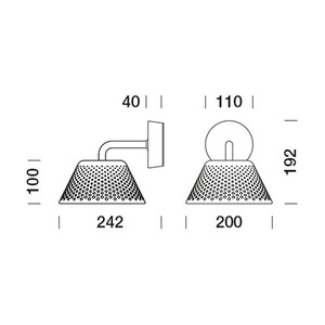 Kinkiet zewnętrzny Platek MESH - LED 3000K small 5