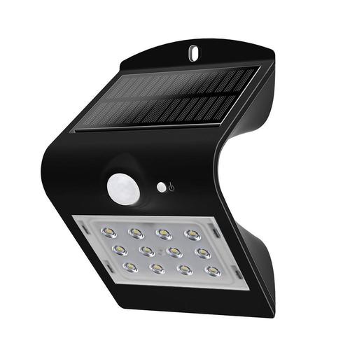 Sprawdź Kinkiet Solarny 1.5W LED  4000K Czarny 220lm