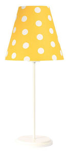 Lampka na biurko dla dziecka Ombrello 60W E27 50cm złocisty / białe kropki small 0