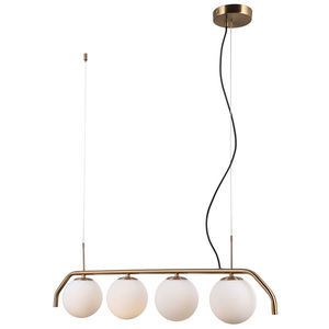 Lampa Wisząca Italux Carimi 4xLED Biała Mosiądz PND-3300-4-HBR small 1