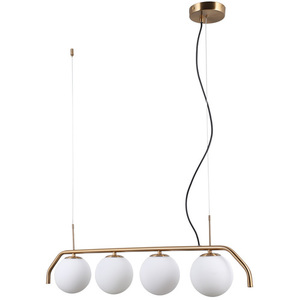 Lampa Wisząca Italux Carimi 4xLED Biała Mosiądz PND-3300-4-HBR small 0