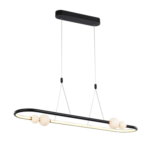 Sprawdź Lampa Wisząca Italux Lozanna LED Czarna 44W 3000K PND-20112035-1C-BL