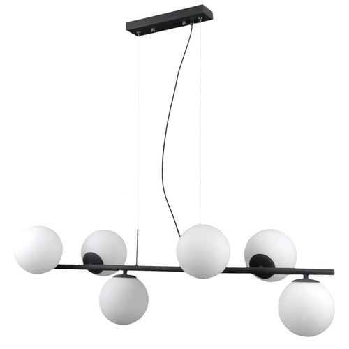 Sprawdź Lampa wisząca Italux Raddi 6xLED antracyt biały stal szkło PND-5510-6-BK