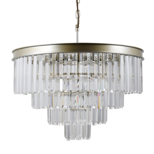 Sprawdź Lampa wisząca Italux złota kryształowa 8xE14 PND-44372-8-CHMP-GLD
