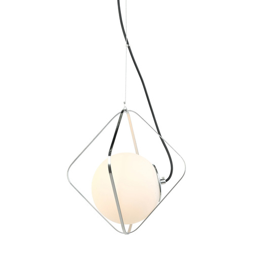 Sprawdź Lampa wisząca Italux Canto biała chrom E27 PEN-5696-1-BKCR