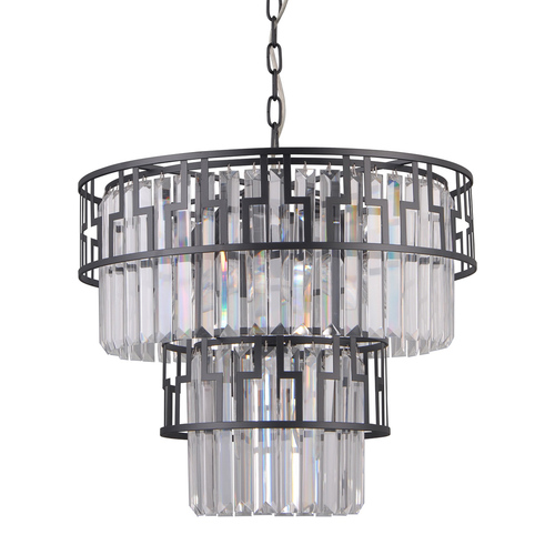 Sprawdź Lampa wisząca Italux czarna kryształowa 7xE14 PND-43493-7A