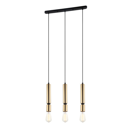 Sprawdź Lampa wisząca Italux Torla czarna mosiężna 3xE27 stal PEN-5041-3-BKBR