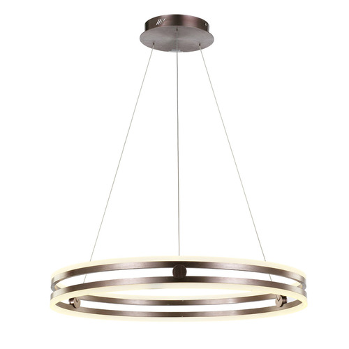 Sprawdź Lampa wisząca Italux Lonia LED brązowa 60 cm MD17016002-1B COFFE
