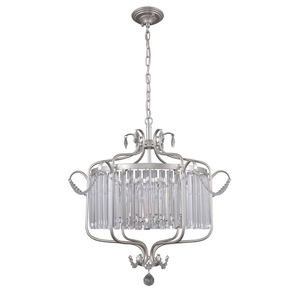 Lampa wisząca Italux Rinaldo srebrna kryształowa 6x E14 PND-33057-6-CH.S small 1