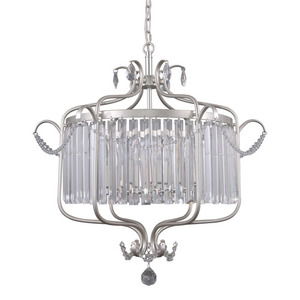 Lampa wisząca Italux Rinaldo srebrna kryształowa 6x E14 PND-33057-6-CH.S small 0