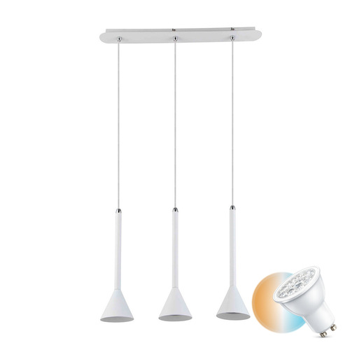 Sprawdź Lampa Wisząca Italux Anela WH 3xGU10 Biała Piaskowana FH31793-AJ13 WH