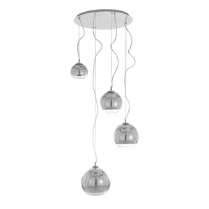 Lampa Wisząca Italux Laurent 4xE27 Chrom Szklana MA04914C-004 small 1