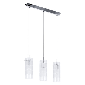 Lampa Wisząca Italux Chrom 3xE27 Szkło Przezroczyste MDM1957-3 small 1