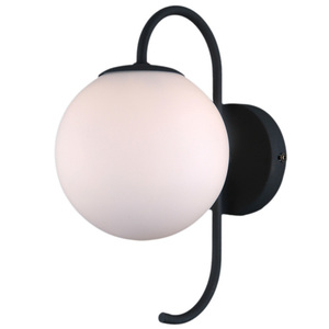 Kinkiet Italux czarny biały LED retro stal szkło WL-5500-1-BK small 1