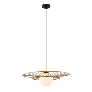 Lampa wisząca Italux biała złota E27 MDM-4001/1 GD small 1
