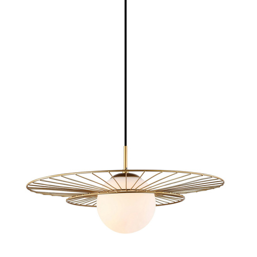 Sprawdź Lampa wisząca Italux biała złota E27 MDM-4001/1 GD