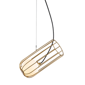 Lampa wisząca Italux złota biała szklana G9 MDM-3941/1 GD small 0