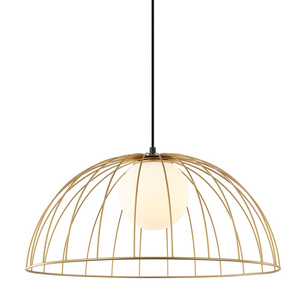 Lampa wisząca Italux Louis złota biała E27 50 cm MDM-3761/1L GD 0 Lampa wisząca Italux Louis złota biała E27 50 cm MDM-3761/1L GD small 0