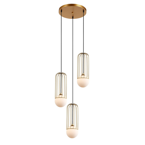 Sprawdź Lampa Wisząca Italux Simon 3xG9 Złota MDM-3938/3 GD