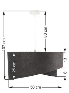 Lampa wisząca młodzieżowa Elegance 60W E27 szary / kolory small 3