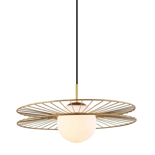 Sprawdź Lampa Wisząca Italux Sandy Złota Biała E27 MDM-4002/1 GD